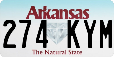 AR license plate 274KYM