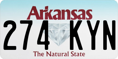 AR license plate 274KYN