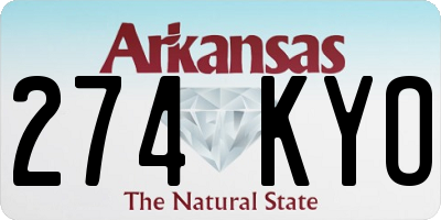 AR license plate 274KYO