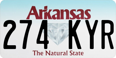 AR license plate 274KYR