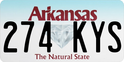 AR license plate 274KYS