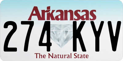 AR license plate 274KYV