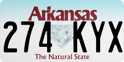 AR license plate 274KYX