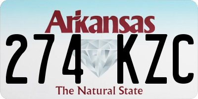 AR license plate 274KZC