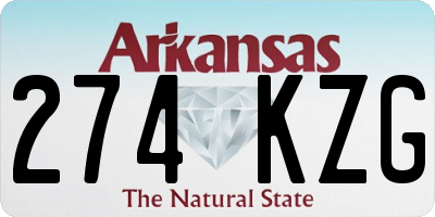 AR license plate 274KZG