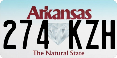 AR license plate 274KZH