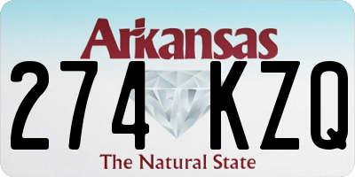 AR license plate 274KZQ