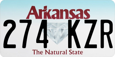 AR license plate 274KZR