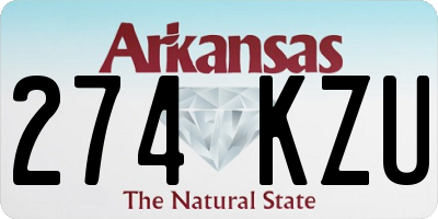 AR license plate 274KZU