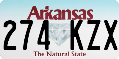 AR license plate 274KZX