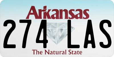 AR license plate 274LAS