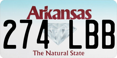 AR license plate 274LBB