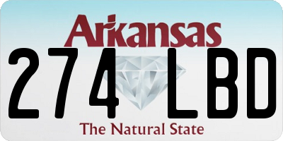 AR license plate 274LBD