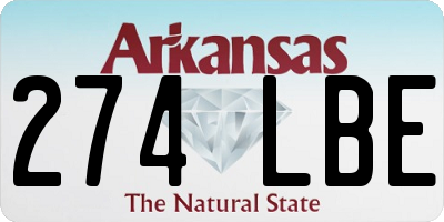 AR license plate 274LBE