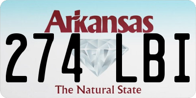 AR license plate 274LBI
