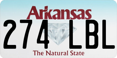 AR license plate 274LBL