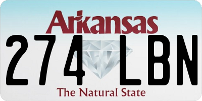 AR license plate 274LBN