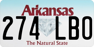 AR license plate 274LBO