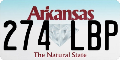 AR license plate 274LBP
