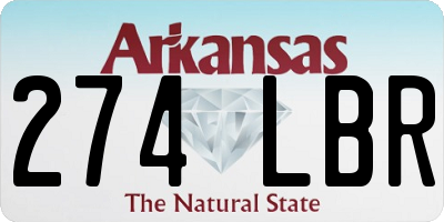 AR license plate 274LBR
