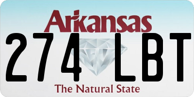 AR license plate 274LBT