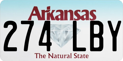 AR license plate 274LBY