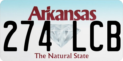 AR license plate 274LCB