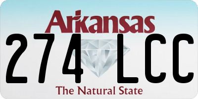 AR license plate 274LCC