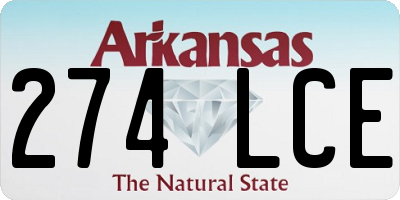 AR license plate 274LCE