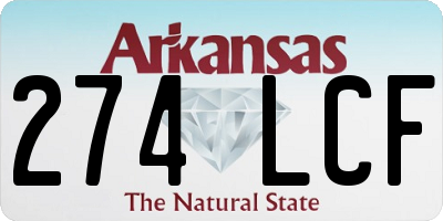 AR license plate 274LCF