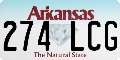 AR license plate 274LCG