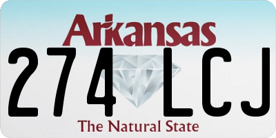AR license plate 274LCJ