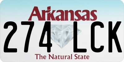 AR license plate 274LCK