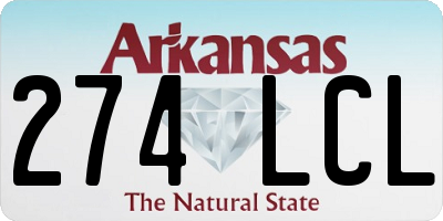 AR license plate 274LCL