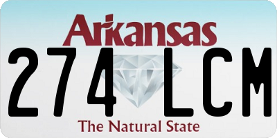 AR license plate 274LCM