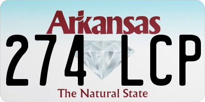 AR license plate 274LCP