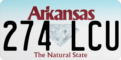 AR license plate 274LCU