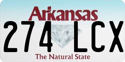 AR license plate 274LCX