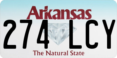 AR license plate 274LCY