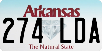 AR license plate 274LDA