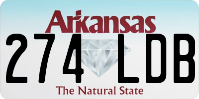 AR license plate 274LDB