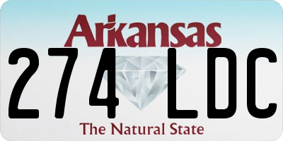 AR license plate 274LDC