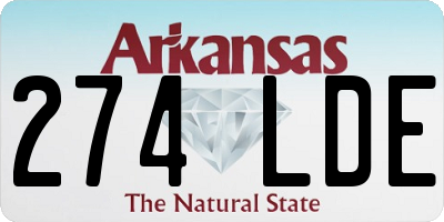 AR license plate 274LDE