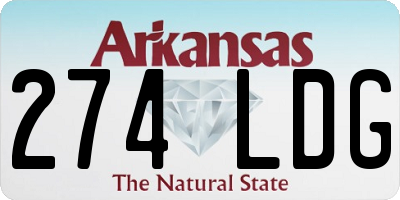 AR license plate 274LDG