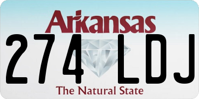 AR license plate 274LDJ