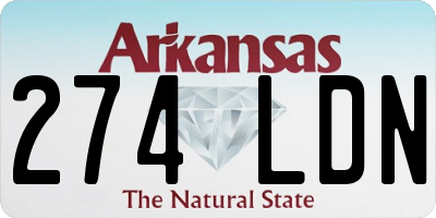AR license plate 274LDN