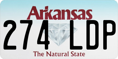 AR license plate 274LDP