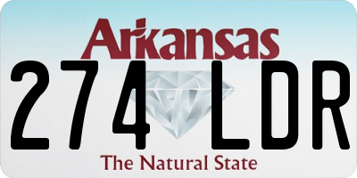 AR license plate 274LDR