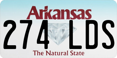 AR license plate 274LDS