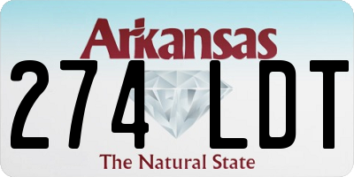 AR license plate 274LDT